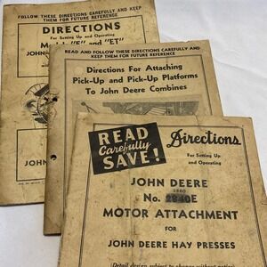VTG John Deere Manuals Lot Farm Equipment Sea King Motor Sears Plumbing Ephemera